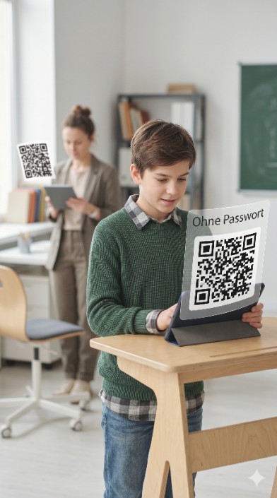 Zugang ohne Passwort per QR-Code